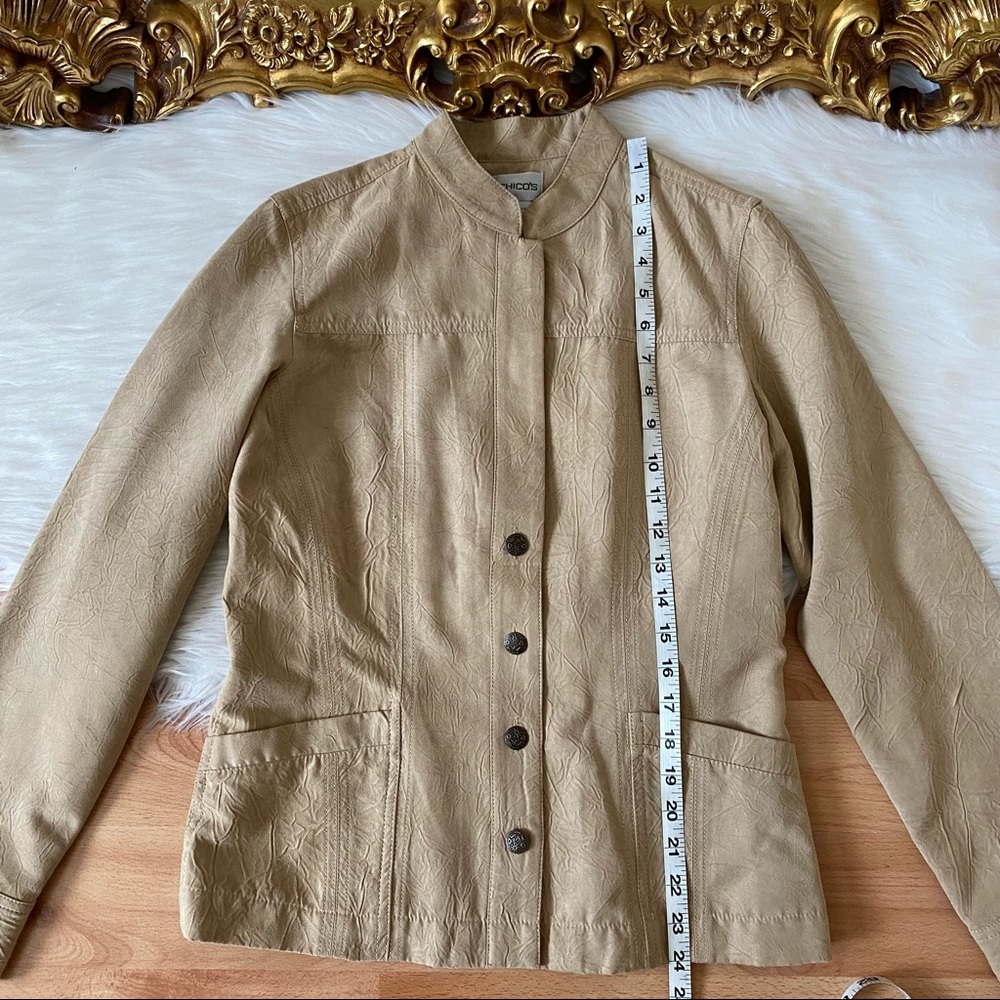 Chico’s Tan Button Down Jacket - image 7